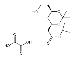 isopropyl 2-((4R,6R)-6-(2-aminoethyl)-2,2-dimethyl-1,3-dioxan-4-yl)acetate oxalate Structure