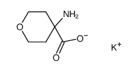 potassium 4-aminotetrahydro-2H-pyran-4-carboxylate结构式