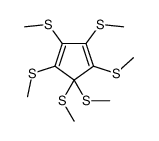 1,2,3,4,5,5-hexakis(methylsulfanyl)cyclopenta-1,3-diene结构式