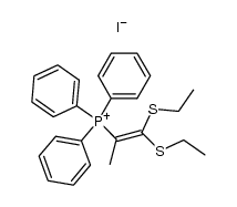 (2,2-bis-ethylsulfanyl-1-methyl-vinyl)-triphenyl-phosphonium, iodide结构式