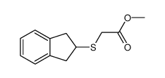 S-(Indan-2-yl)-mercaptoessigsaeure-methylester结构式