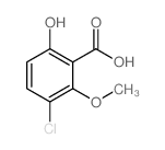 3-氯-6-羟基-2-甲氧基苯甲酸结构式