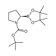 (R)-tert-butyl 2-(4,4,5,5-tetramethyl-1,3,2-dioxaborolan-2-yl)pyrrolidine-1-carboxylate Structure