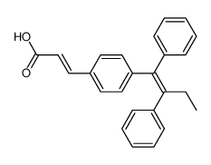 3-(4-(1,2-diphenylbut-1-enyl)phenyl)acrylic acid Structure
