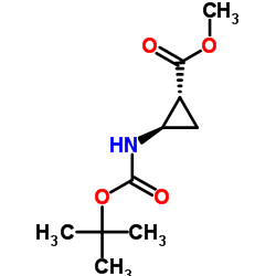(1R,2R)-Rel-Methyl 2-((Tert-Butoxycarbonyl)Amino)Cyclopropanecarboxylate Structure
