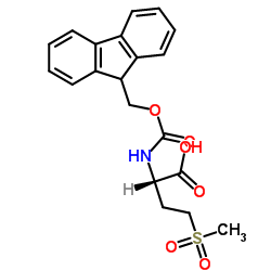 (S)-2-(9H-芴-9-甲氧基羰基氨基)-4-甲磺酰基丁酸结构式
