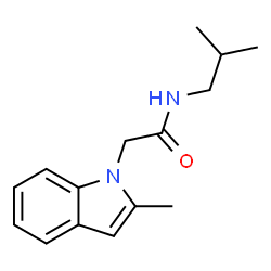 1-(i-butylaminocarbonylmethyl)-2-methyl-indole structure
