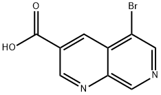 5-溴-1, 7-萘啶-3-羧酸结构式