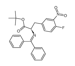 tert-butyl (R)-2-((diphenylmethylene)amino)-3-(4-fluoro-3-nitrophenyl)propanoate结构式