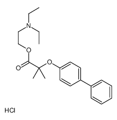 2-(diethylamino)ethyl 2-methyl-2-(4-phenylphenoxy)propanoate,hydrochloride Structure