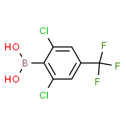 2,6-Dichloro-4-(trifluoromethyl)phenylboronic acid Structure