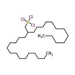 Trichloro(2-dodecylhexadecyl)silane structure