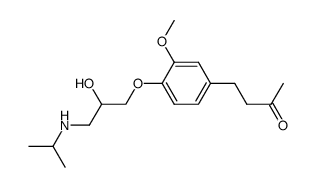 1-{[4-(3-oxobutyl)-2-methoxy]phenoxy}-3-(isopropylamino)propan-2-ol Structure