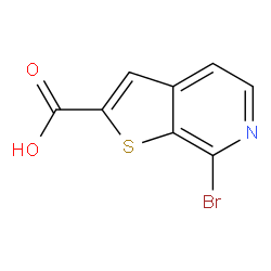 7-溴代噻吩并[2,3-c]吡啶-2-羧酸结构式