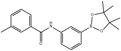3-(3-甲基苯甲酰氨基)苯硼酸频哪醇酯结构式