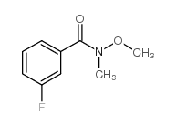 N-甲基-N-甲氧基-3-氟苯甲酰胺结构式