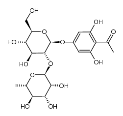 2,6-dihydroxy-4-(β-neohesperidosyloxy)acetophenone Structure