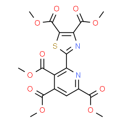 6-(4,5-Dicarboxy-2-thiazolyl)-2,4,5-pyridinetricarboxylic acid pentamethyl ester Structure
