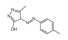 3-methyl-4-[(4-methylphenyl)diazenyl]-1,4-dihydropyrazol-5-one结构式