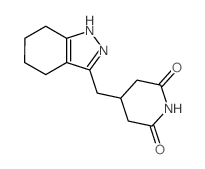 2,6-Piperidinedione,4-[(4,5,6,7-tetrahydro-1H-indazol-3-yl)methyl]-结构式