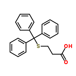 3-(三苯甲基巯基)丙酸结构式