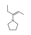 N-(1-ethyl-1-propenyl)pyrrolidine结构式