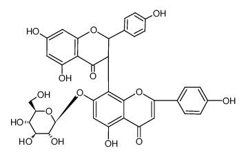 Volkensiflavone 7''-O-glucopyranoside Structure