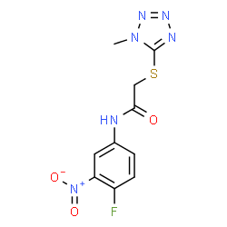 N-(4-FLUORO-3-NITROPHENYL)-2-[(1-METHYL-1H-1,2,3,4-TETRAAZOL-5-YL)SULFANYL]ACETAMIDE structure