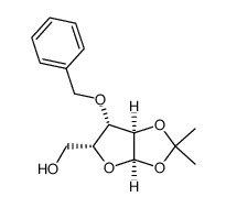 3-O-Benzyl-1-O,2-O-isopropylidene-β-L-lyxofuranose结构式