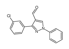 3-(3-氯苯基)-1-苯基-1H-吡唑-4-甲醛结构式
