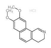 8,9-dimethoxy-3,4-dihydrobenzo[h]isoquinoline,hydrochloride Structure