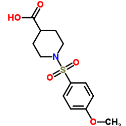 1-(4-甲氧基)苯磺酰基-4-哌啶甲酸结构式