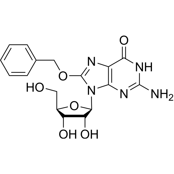 8-(Phenylmethoxy)guanosine Structure