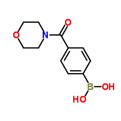 4-(吗啉-4-羰基)苯基硼酸结构式