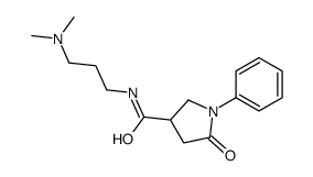 N-(3-Dimethylaminopropyl)-2-oxo-1-phenyl-4-pyrrolidinecarboxamide结构式