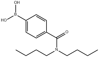 4-(二丁氨基甲酰基)苯硼酸结构式