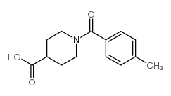 1-(4-甲基苯甲酰基)哌啶-4-羧酸结构式