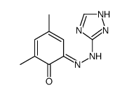 2,4-dimethyl-6-(1H-1,2,4-triazol-5-ylhydrazinylidene)cyclohexa-2,4-dien-1-one结构式