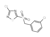 3-氯-5-(3-氯苄基磺酰基)-1,2,4-噻二唑结构式