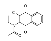 N-(3-chloro-1,4-dioxonaphthalen-2-yl)-N-ethylacetamide结构式