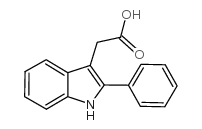 (2-苯基-1H-吲哚-3-基)乙酸结构式