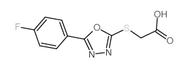 [5-(4-Fluoro-phenyl)-[1,3,4]oxadiazol-2-ylsulfanyl]-acetic acid Structure