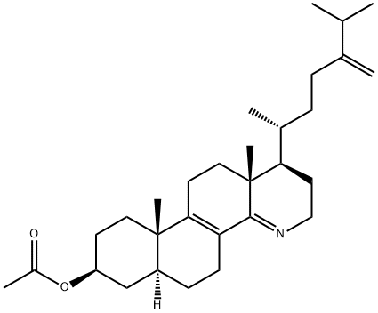 15-Aza-D-homo-5α-ergosta-8,14,24(28)-triene-3β-ol=acetate Structure
