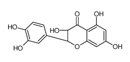 (2R)-2-(3,4-Dihydroxyphenyl)-3,5,7-trihydroxy-2,3-dihydro-4H-chro men-4-one结构式