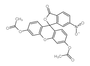 3',6'-Bis(acetyloxy)-6-nitrospiro[isobenzofuran-1(3H),9'-[9H]xanthen]-3-one structure