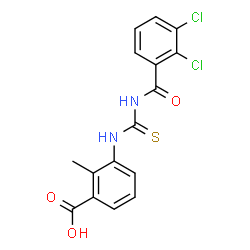 3-[[[(2,3-DICHLOROBENZOYL)AMINO]THIOXOMETHYL]AMINO]-2-METHYL-BENZOIC ACID structure