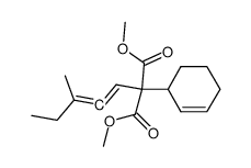 2-Cyclohex-2-enyl-2-(3-methyl-penta-1,2-dienyl)-malonic acid dimethyl ester结构式