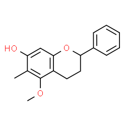 3,4-Dihydro-5-methoxy-6-methyl-2-phenyl-2H-1-benzopyran-7-ol结构式