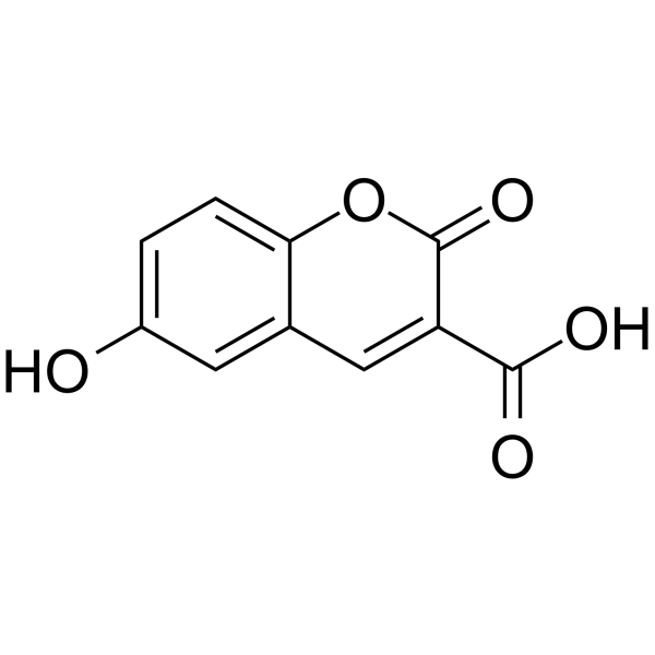 6-羟基-2-氧代-2H-色烯-3-羧酸结构式