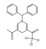 1-(5-acetyl-1-benzhydryl-1,4-dihydropyridin-3-yl)-2,2,2-trichloroethanone结构式